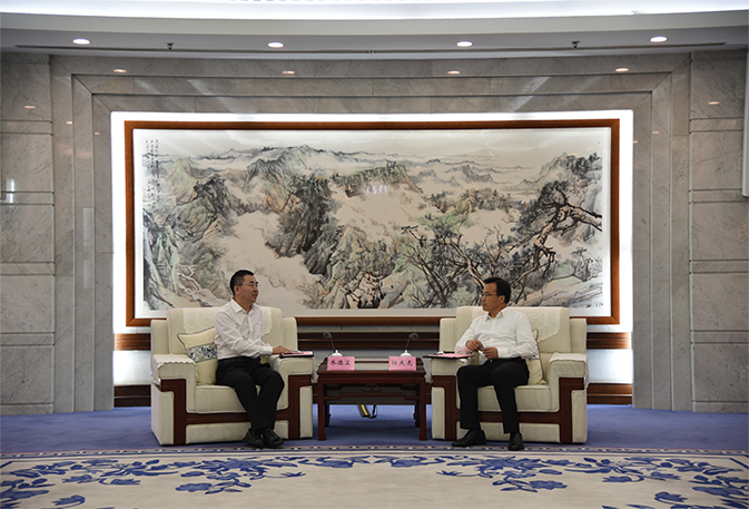 mg冰球突破豪华版集团董事长乔德卫拜会济南市当局辅导